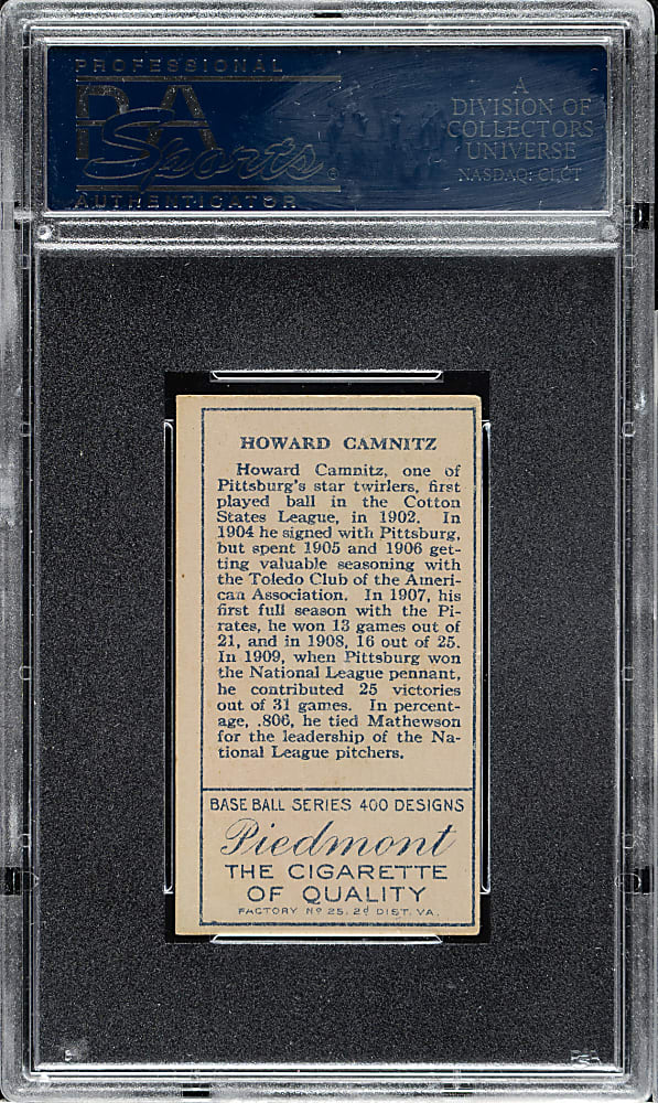 1911 T205 Gold Border Howie Camnitz PSA EX+ 5.5