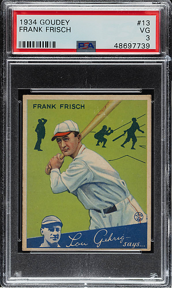 1934 R320 Goudey #13 Frank Frisch PSA VG 3