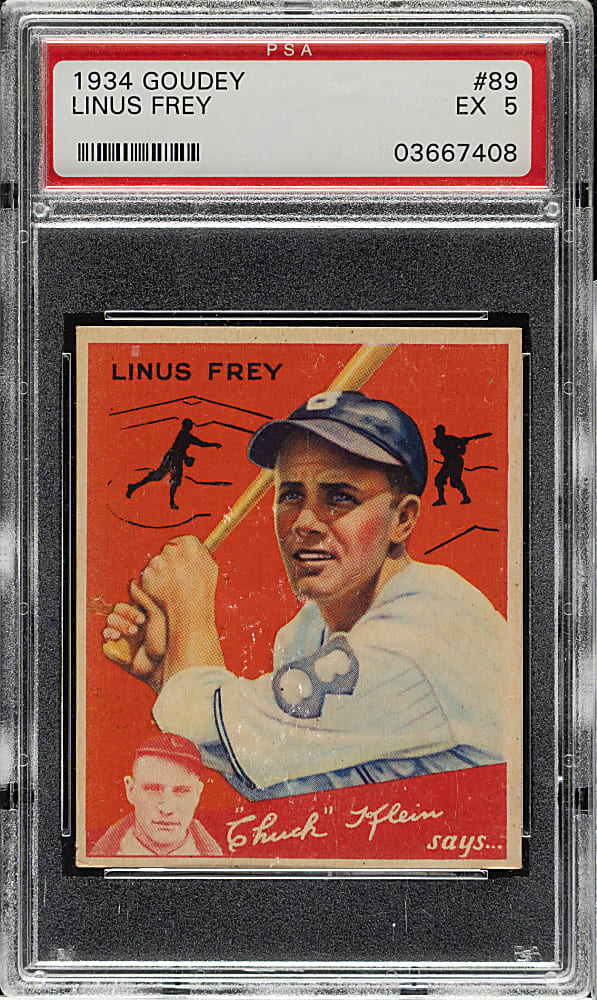 1934 R320 Goudey #89 Linus Frey PSA EX 5