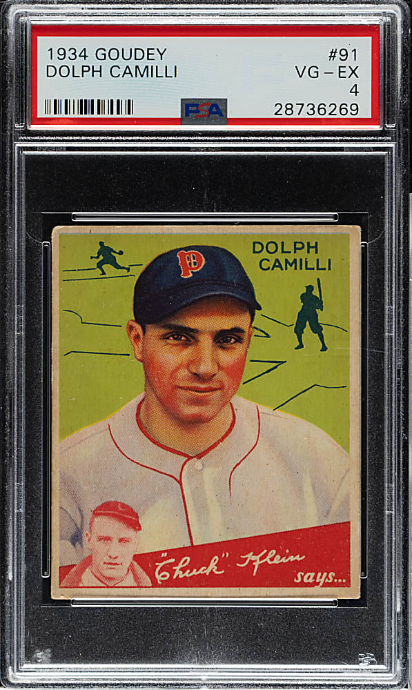 1934 R320 Goudey #91 Dolph Camilli PSA VG-EX 4