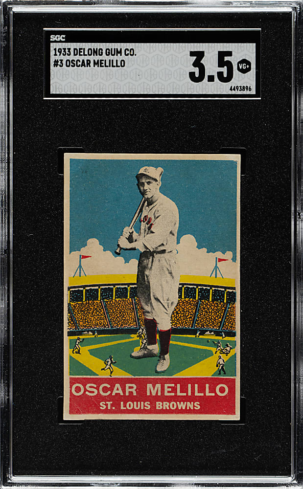 1933 R333 DeLong Gum #3 Oscar Melillo SGC VG+ 3.5
