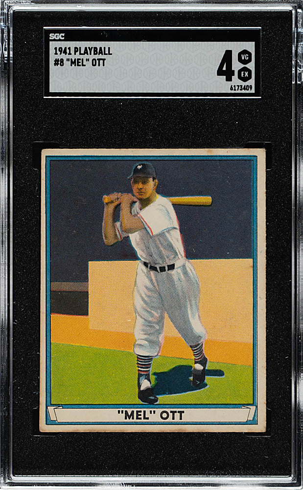 1941 R336 Play Ball #8 Mel Ott SGC VG/EX 4