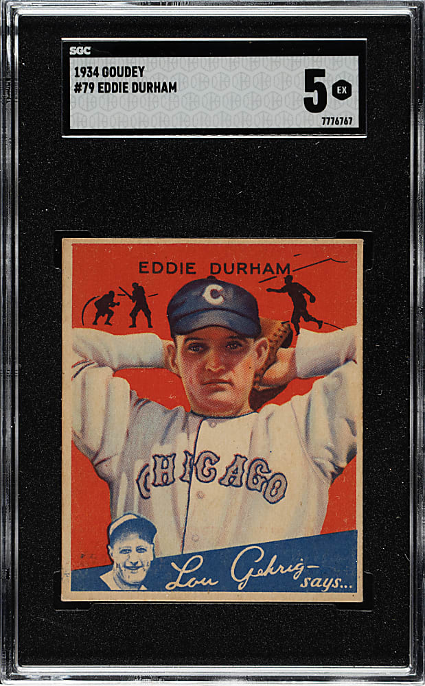 1934 R320 Goudey #79 Eddie Durham SGC EX 5