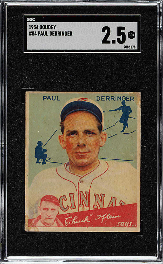 1934 R320 Goudey #84 Paul Derringer SGC GOOD+ 2.5