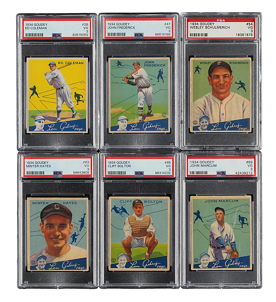 1934 R320 Goudey PSA VG 3 Collection (6)