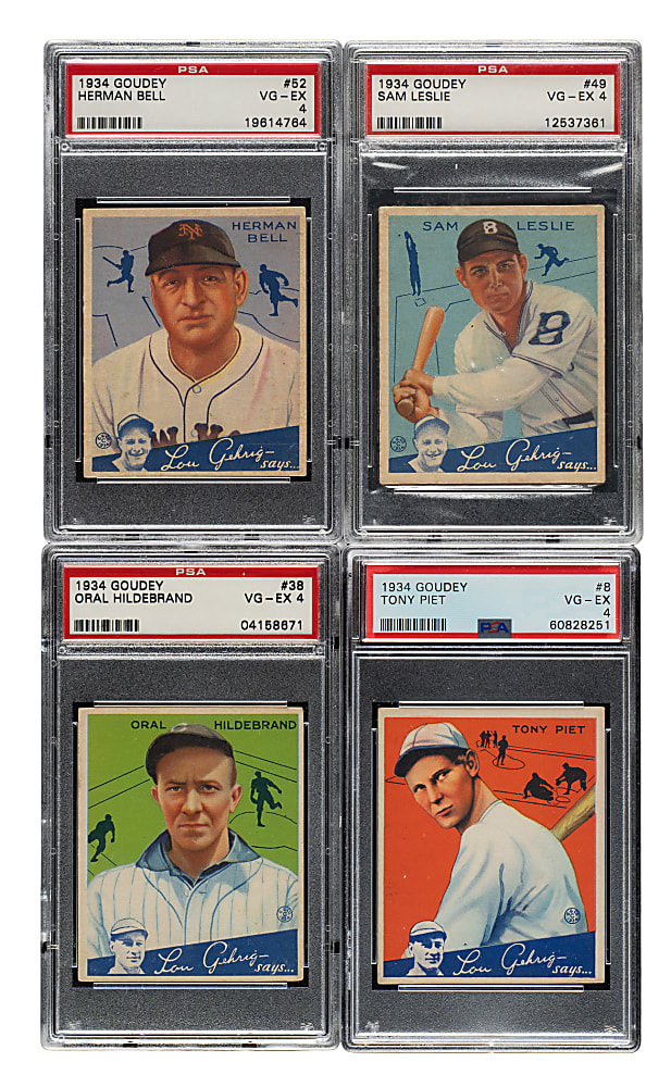 1934 R320 Goudey PSA VG-EX 4 Collection (11)