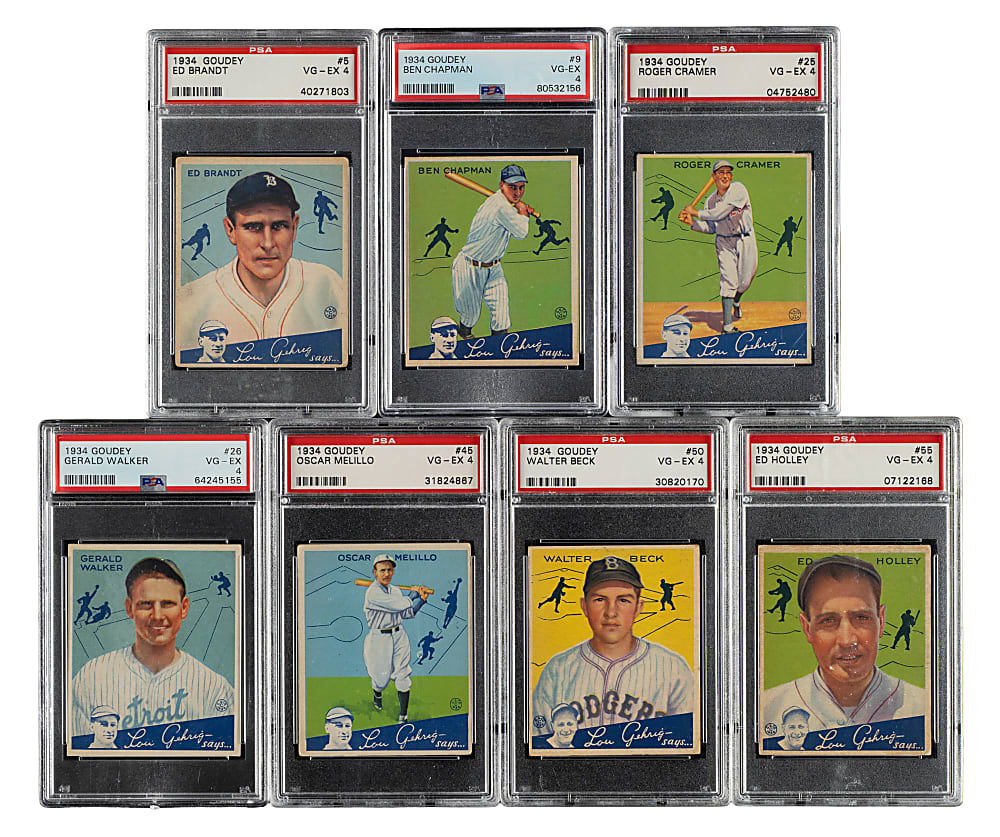 1934 R320 Goudey PSA VG-EX 4 Collection (11)