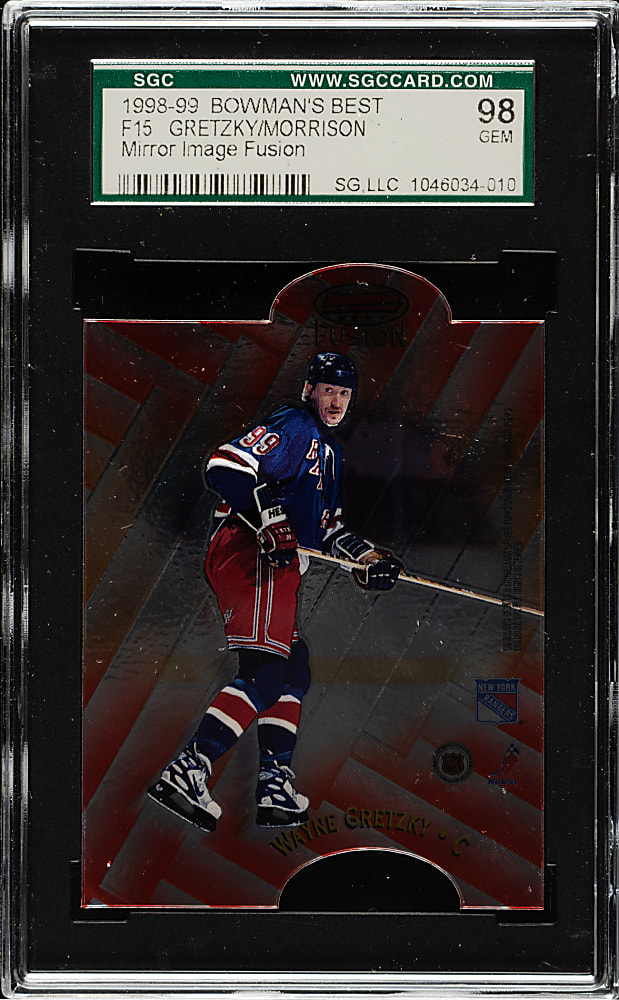 1998-1999 Bowman's Best Hockey Mirror Image Fusion #F15 Wayne Gretzky/Brendan Morrison SGC GEM 98