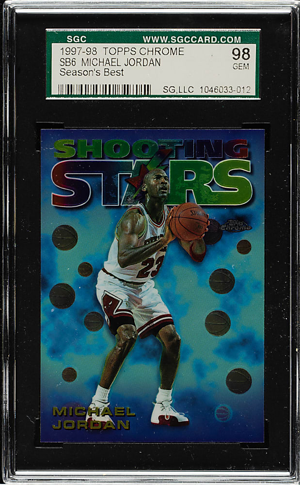 1997-1998 Topps Chrome Season's Best Basketball #6 Michael Jordan SGC GEM 98