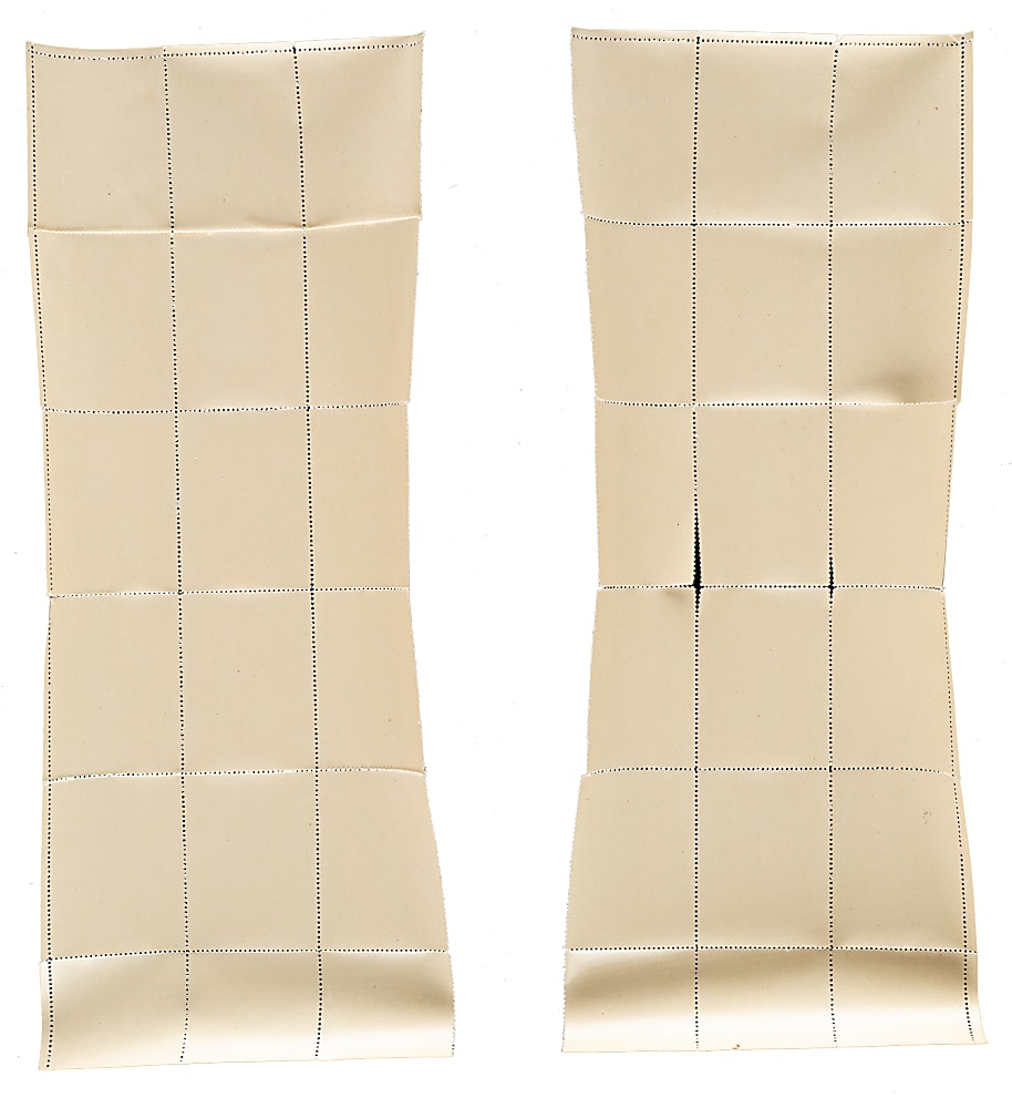 1944 New York Yankees Album Stamps Complete Set (30) on Uncut Sheet