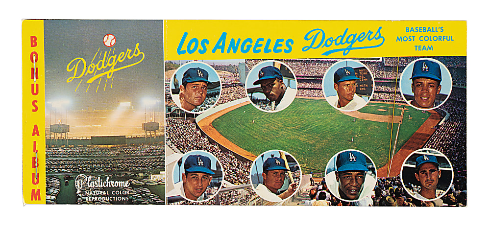 1962-1965 Los Angeles Dodgers Postcard Album with Sandy Koufax and Don Drysdale
