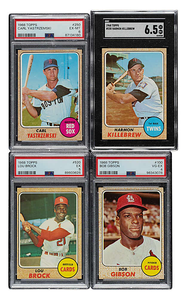 1967 and 1968 Topps PSA- and SGC-Graded Collection (10) Including Bob Gibson, Harmon Killebrew, and Carl Yastrzemski