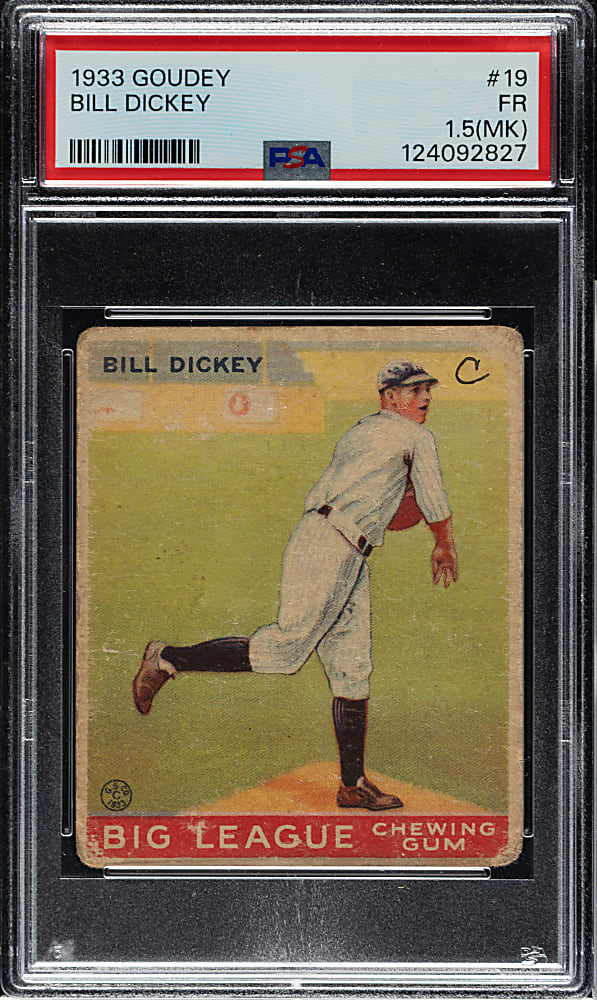 1933 R319 Goudey #19 Bill Dickey PSA FAIR 1.5 (MK)