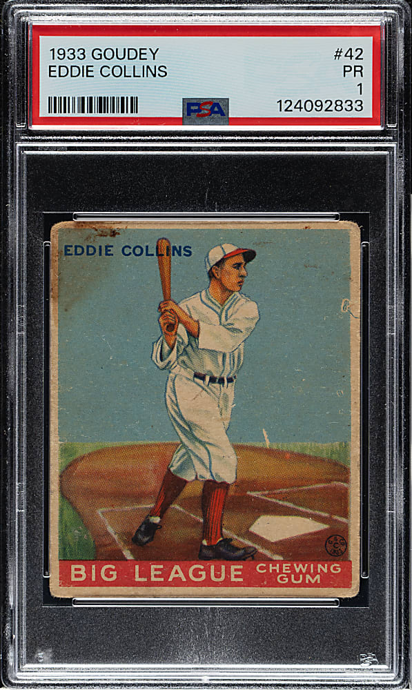 1933 R319 Goudey #42 Eddie Collins PSA POOR 1