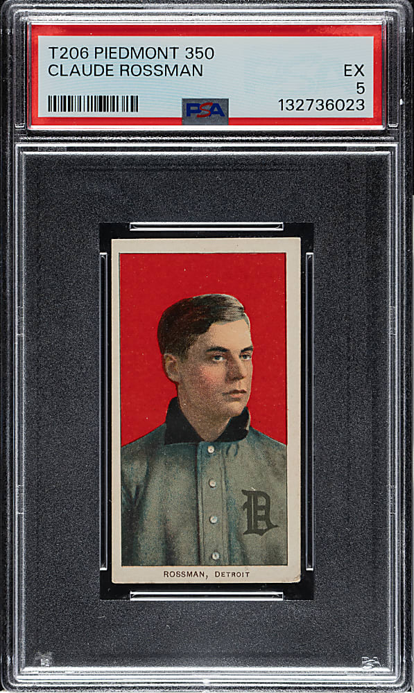 1909-1911 T206 White Border Claude Rossman PSA EX 5