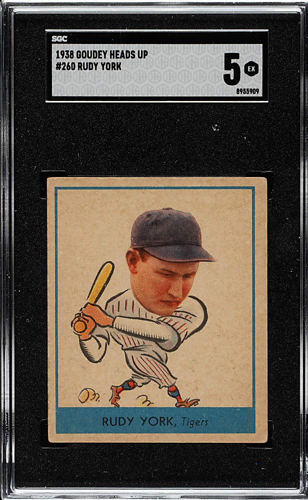1938 R323 Goudey "Heads-Up" #260 Rudy York SGC EX 5