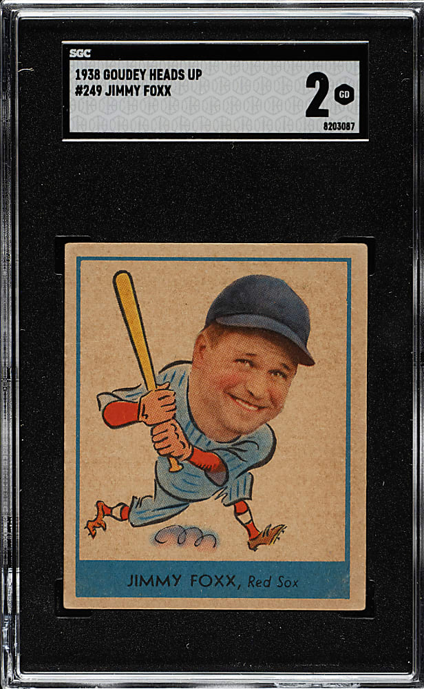 1938 R323 Goudey "Heads-Up" #249 Jimmy Foxx SGC GOOD 2