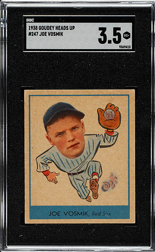 1938 R323 Goudey "Heads-Up" #247 Joe Vosmik SGC VG+ 3.5
