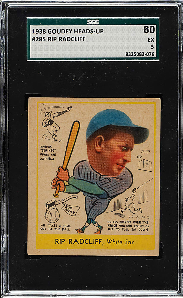 1938 R323 Goudey "Heads-Up" #285 Rip Radcliff SGC EX 60
