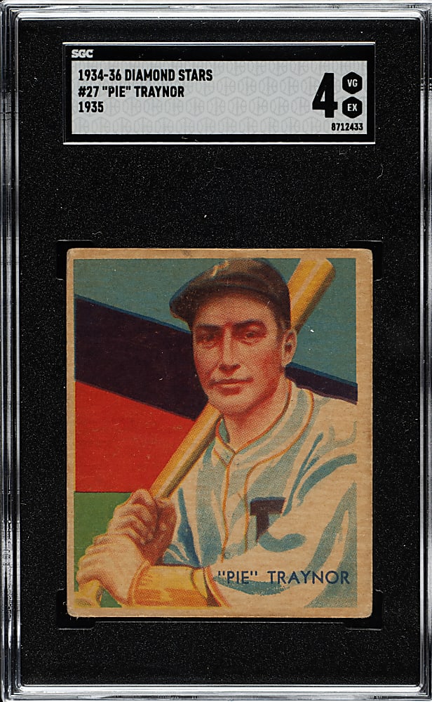 1934-1936 R327 Diamond Stars #27 Pie Traynor SGC VG/EX 4