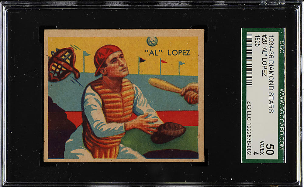 1934-1936 R327 Diamond Stars #28 Al Lopez SGC VG/EX 50