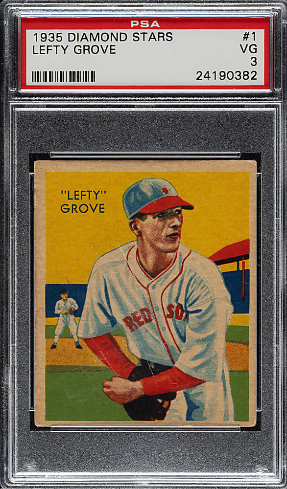 1934-1936 R327 Diamond Stars #1 Lefty Grove (1935 Green Back) PSA VG 3