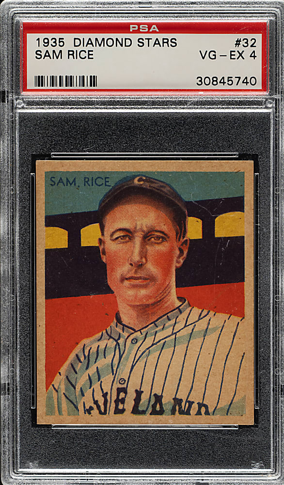 1934-1936 R327 Diamond Stars #32 Sam Rice PSA VG-EX 4