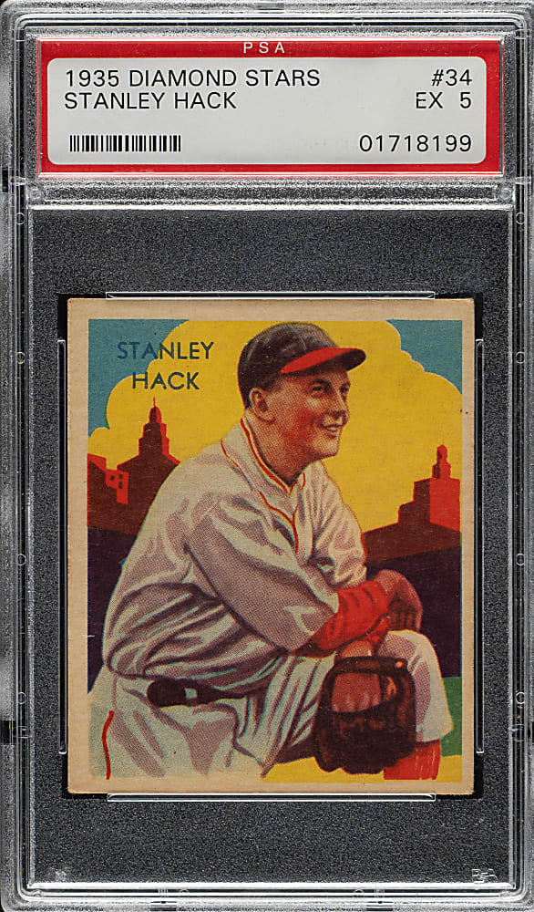 1934-1936 R327 Diamond Stars #34 Stanley Hack PSA EX 5