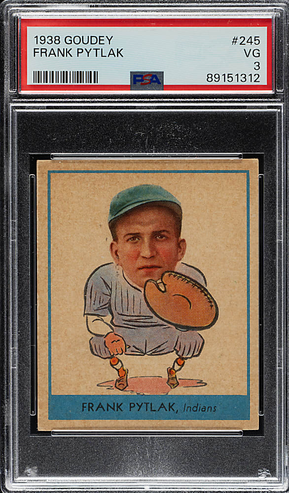 1938 R323 Goudey "Heads-Up" #245 Frank Pytlak PSA VG 3