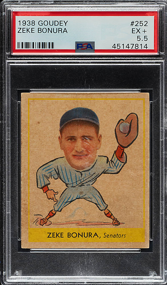 1938 R323 Goudey "Heads-Up" #252 Zeke Bonura PSA EX+ 5.5