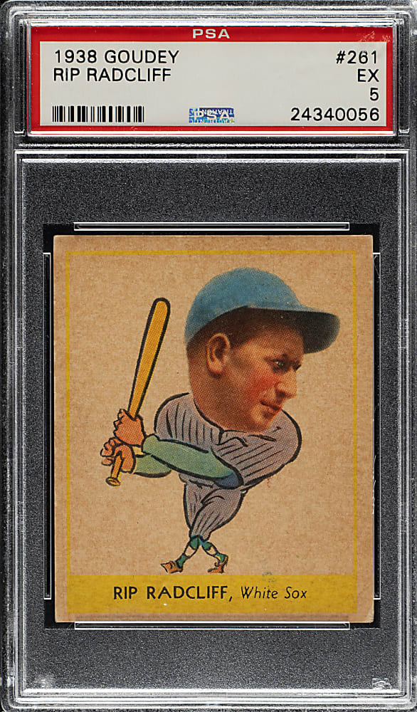 1938 R323 Goudey "Heads-Up" #261 Rip Radcliff PSA EX 5