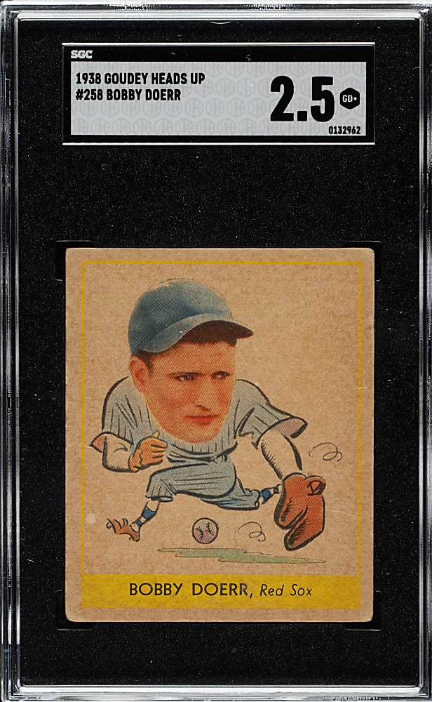 1938 R323 Goudey "Heads-Up" #258 Bobby Doerr SGC GOOD+ 2.5