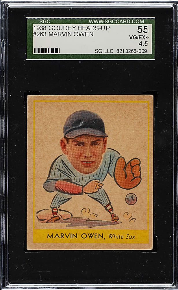 1938 R323 Goudey "Heads-Up" #263 Marvin Owen SGC VG/EX+ 55