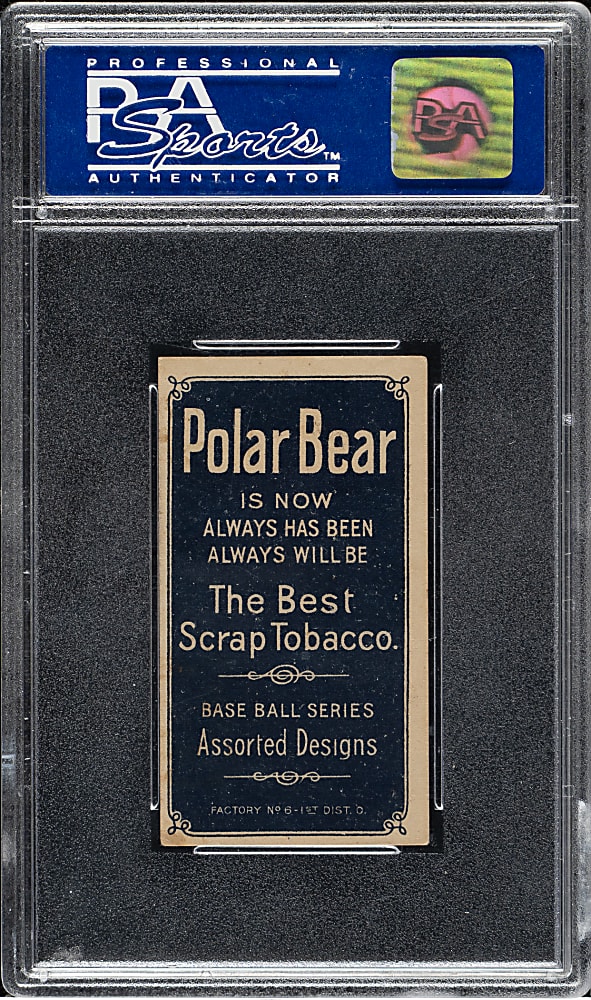 1909-1911 T206 White Border Nap Lajoie with Bat PSA EX 5 - Polar Bear Back - Highest Graded!