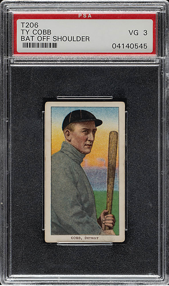 1909-1911 T206 White Border Ty Cobb Bat Off Shoulder PSA VG 3