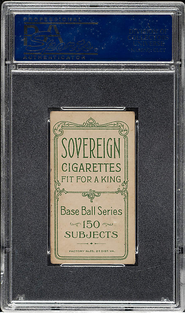 1909-1911 T206 White Border Cy Young Bare Hand Shows PSA VG-EX 4 - Sovereign 150 Back