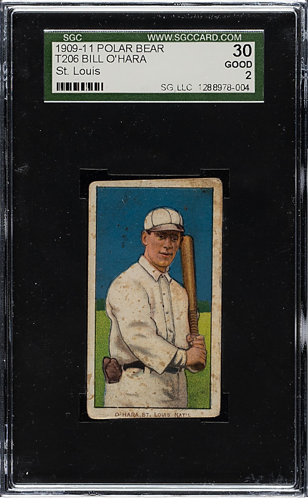 1909-1911 T206 White Border Bill O'Hara St. Louis Variation SGC GOOD 30