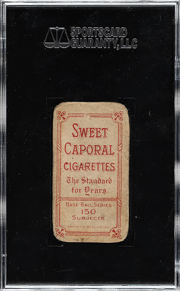 1909-1911 T206 White Border Ty Cobb Portrait Green Background SGC POOR 10