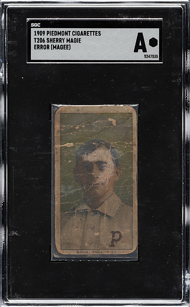 1909-1911 T206 White Border Sherry Magie Error SGC Authentic