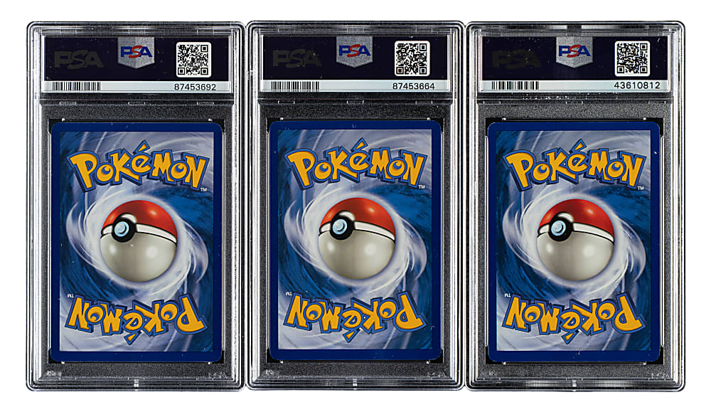 1999 Pokemon Fossil 1st Edition PSA MINT 9 Trio