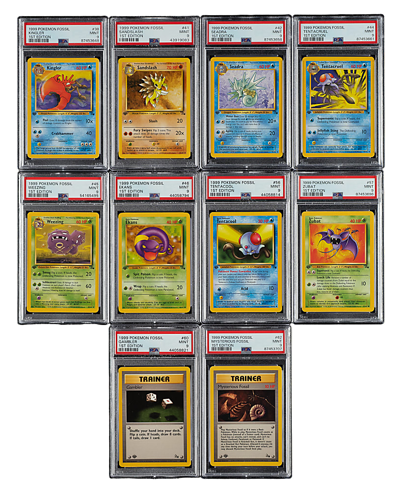 1999 Pokemon Fossil 1st Edition PSA MINT 9 Collection (14)