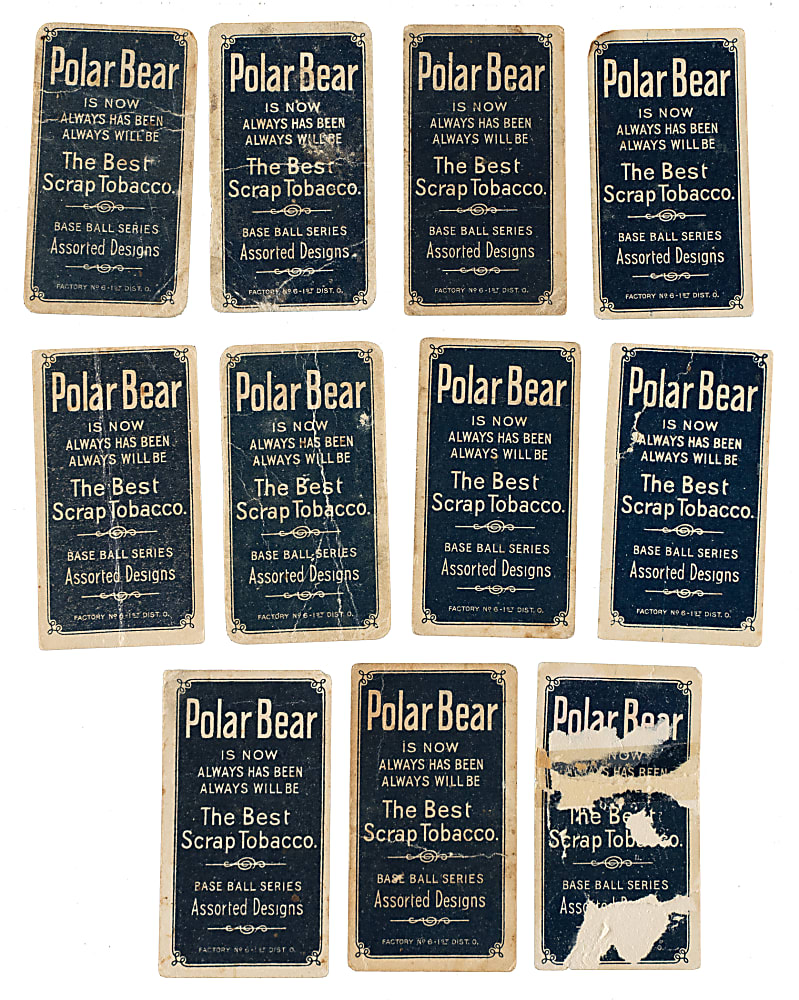 1909-1911 T206 White Border Collection (11) - All Polar Bear Backs!