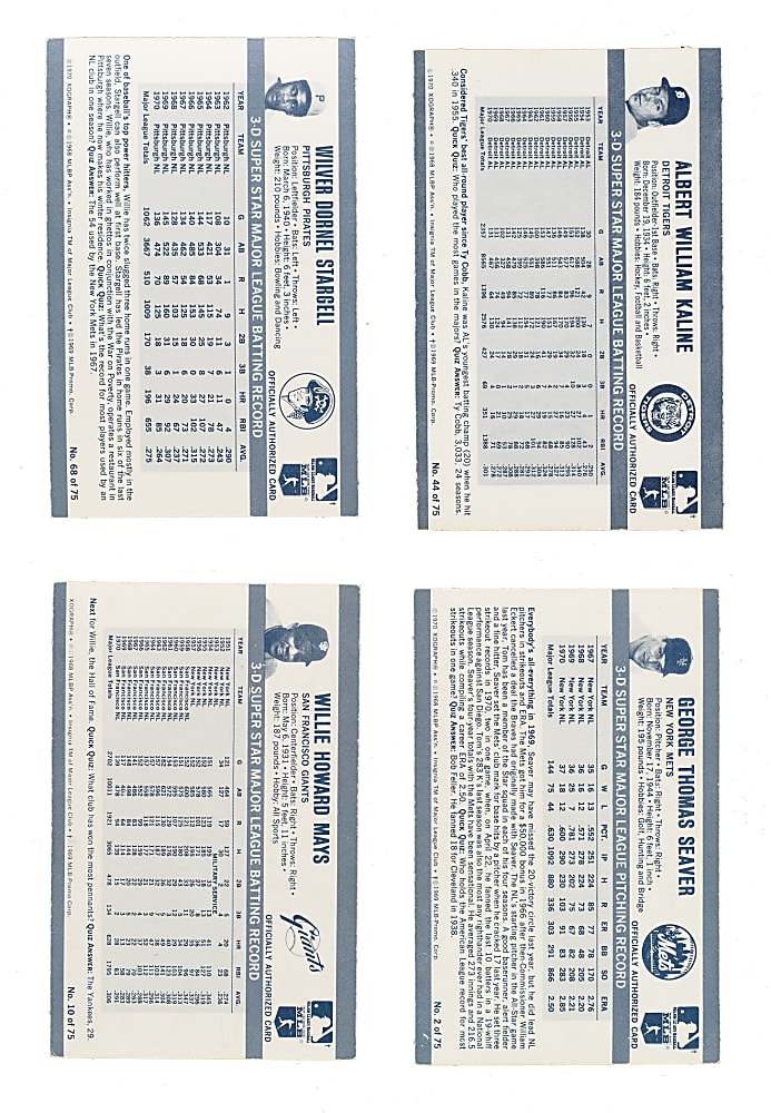 1971 Kellogg's 3-D Partial Set (42/75)