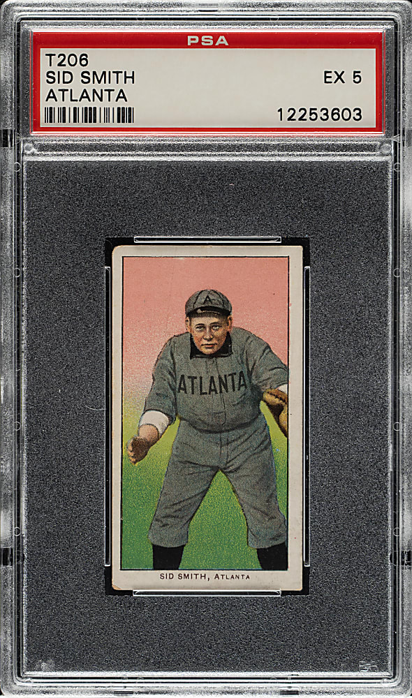 1909-1911 T206 White Border Sid Smith Southern Leaguer PSA EX 5