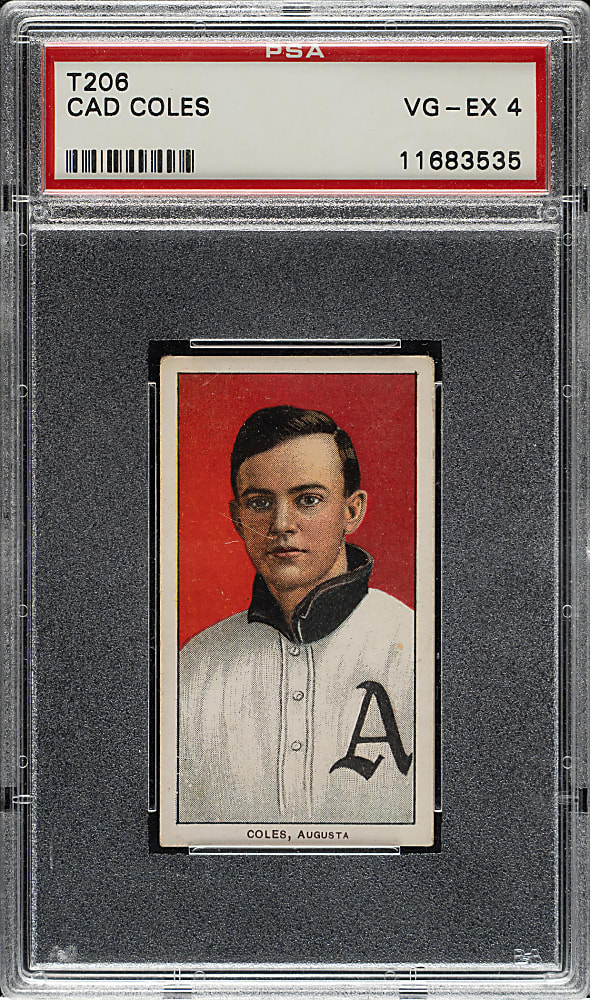 1909-1911 T206 White Border Cad Coles Southern Leaguer PSA VG-EX 4