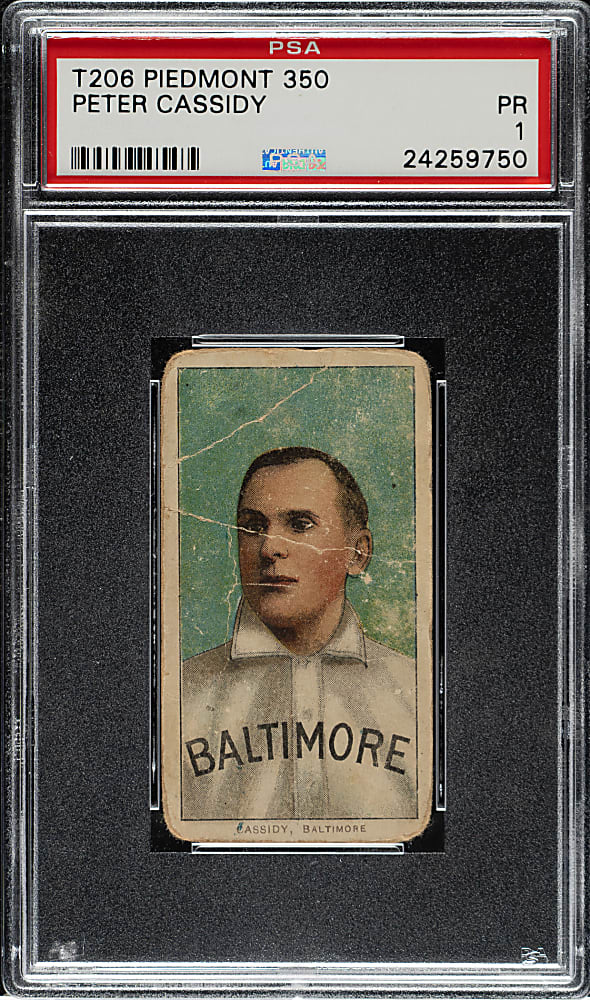 1909-1911 T206 White Border Peter Cassidy PSA POOR 1