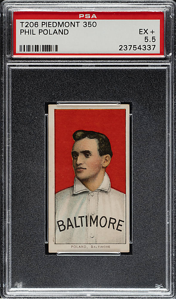 1909-1911 T206 White Border Phil Poland PSA EX+ 5.5