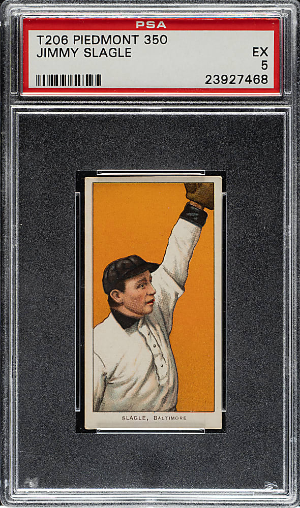 1909-1911 T206 White Border Jimmy Slagle PSA EX 5