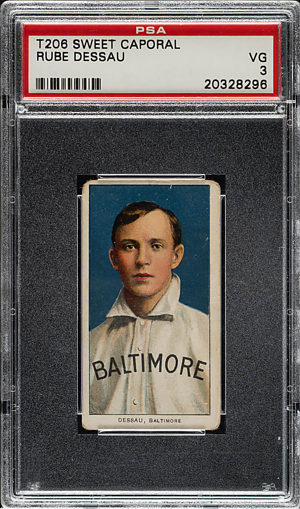 1909-1911 T206 White Border Rube Dessau PSA VG 3