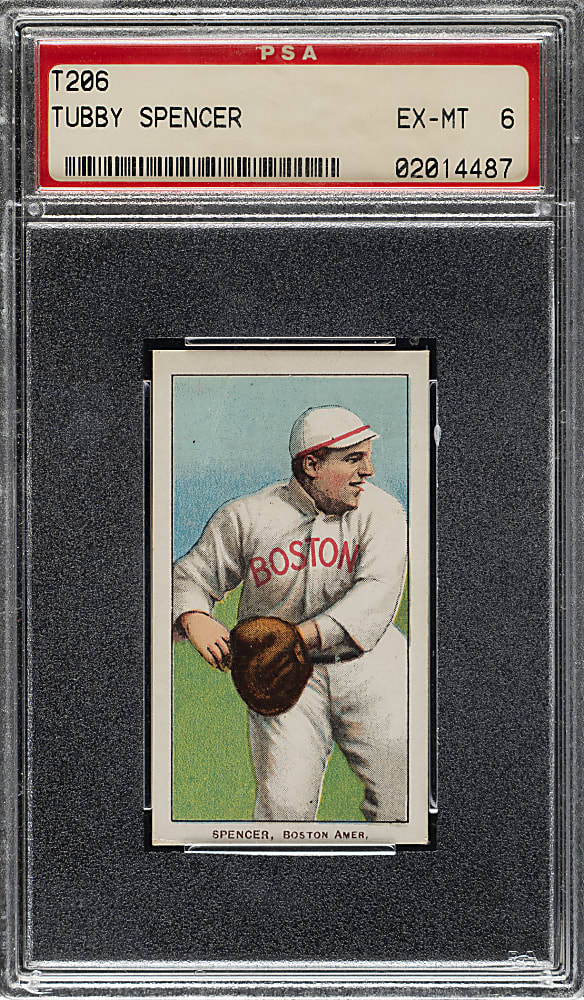 1909-1911 T206 White Border Tubby Spencer PSA EX-MT 6